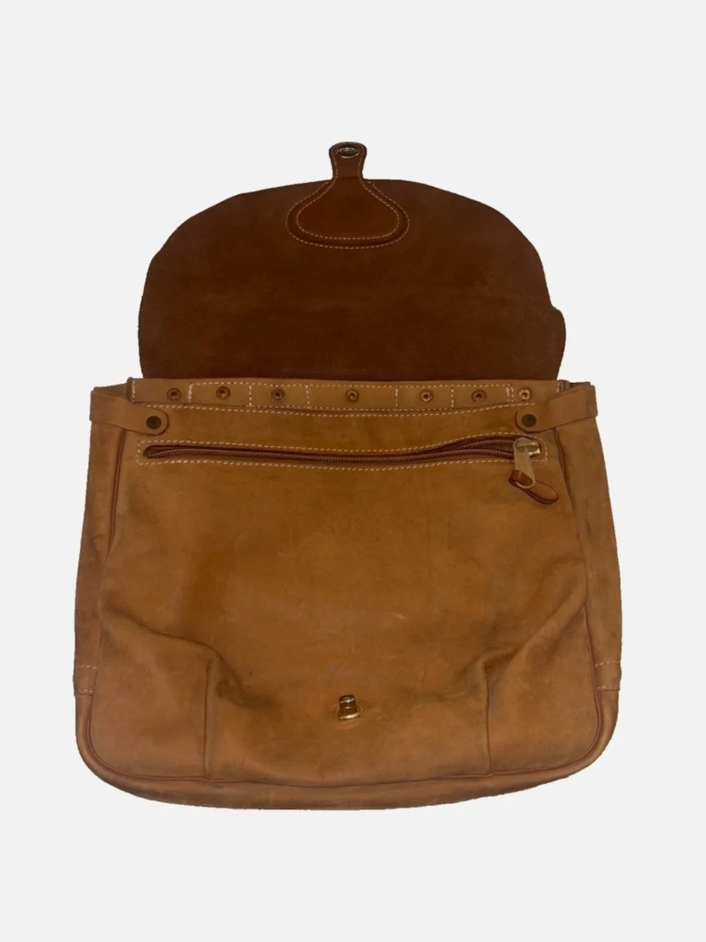 McGuire-Nicholas two-tone leather and suede briefcase